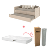 Cama Nido 3 Cajones Lais Perla - Preventa 10 de Febrero+ Colchon Cama Box 188x78 + Colchon Cama Box 188x88