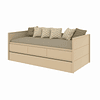 Cama Nido 3 Cajones Lais Perla - Preventa 10 de Febrero+ Colchon Cama Box 188x78 + Colchon Cama Box 188x88