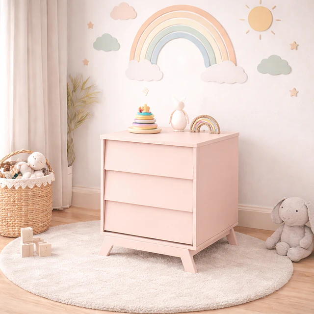 Cuna 3 En 1 Noah Rosado Opaco