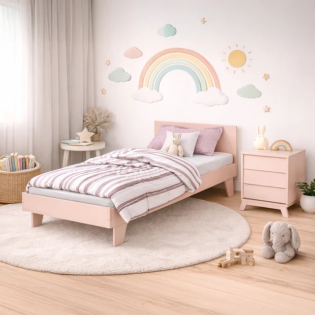 Cuna 3 En 1 Noah Rosado Opaco