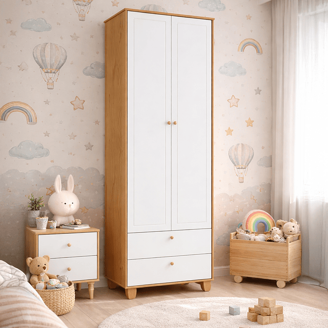 Armario Zupi Blanco Caramelo