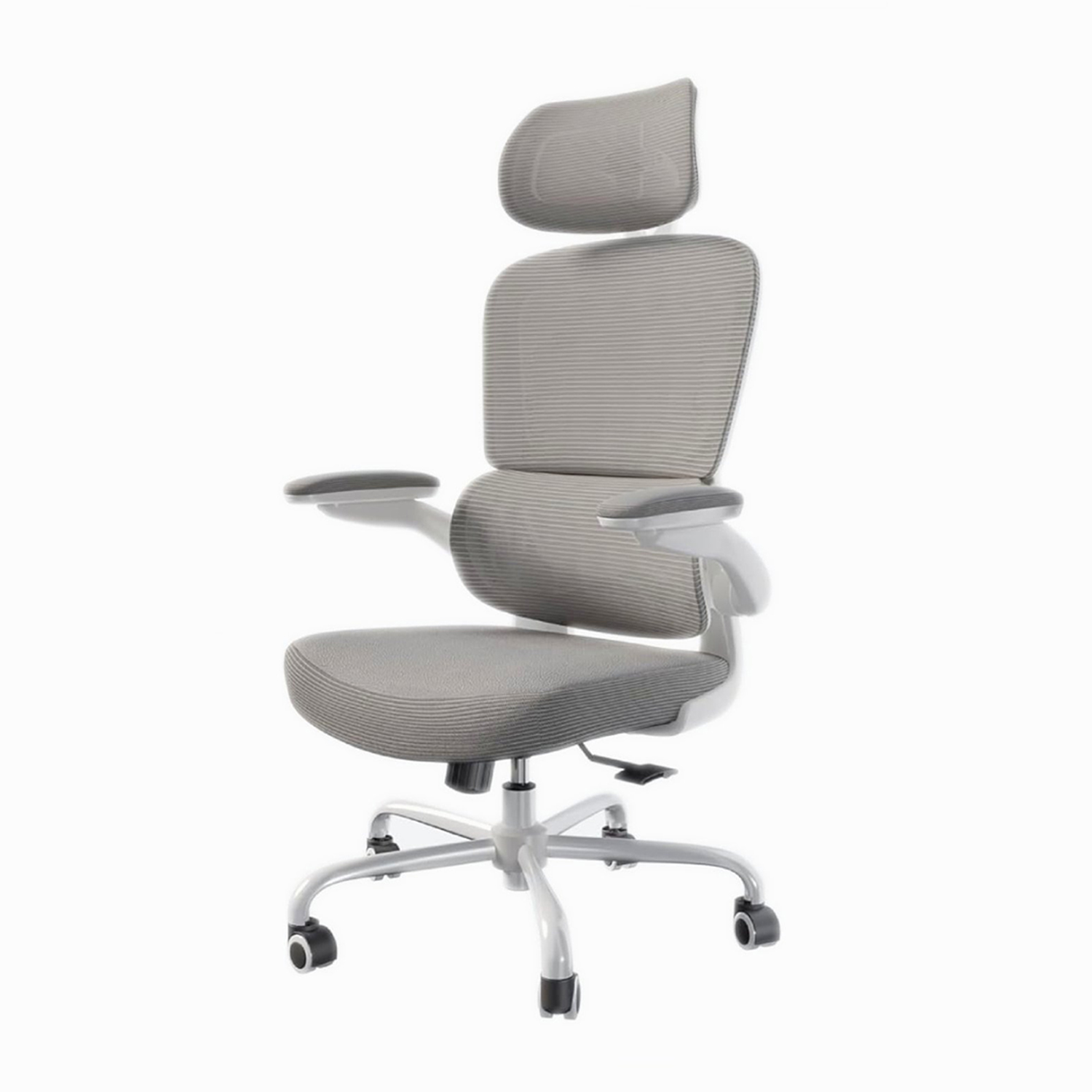 Silla Oficina Ergonómica Giratoria Apoyacabeza Regulable Gris PRIME-G