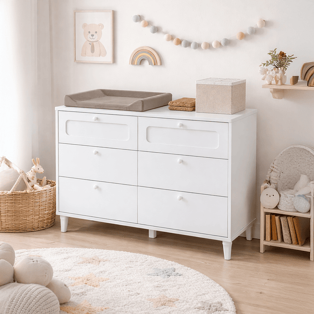 Comoda 6 Cajones Blanca