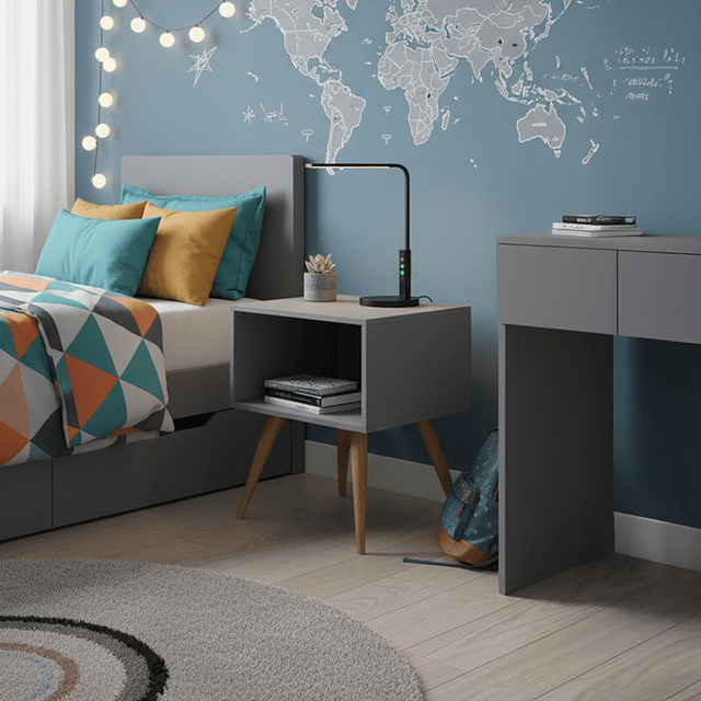 Super Oferta - Velador 1001 Retro Gris