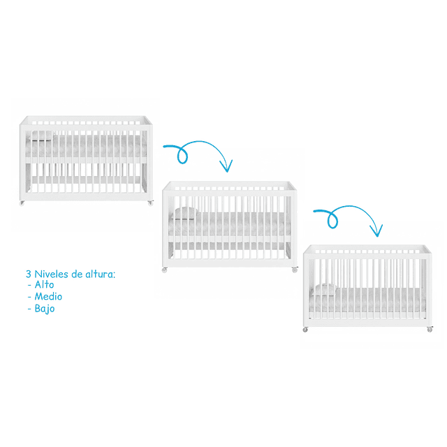 Cuna Antirreflujo 3 en 1 Lion Blanca Kidscool - Preventa 16 de Abril