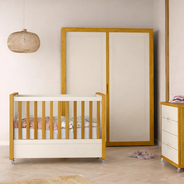 Cuna Tutto 2 Funciones Beige Caramelo