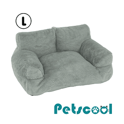 Cama Sofá Relajante Mascotas PetsCool L Gris Lavable y Ortopédica