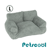 Cama Sofá Relajante Mascotas PetsCool L Gris Lavable y Ortopédica