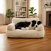 Cama Sofá Relajante Mascotas PetsCool XL Beige Lavable y Ortopédica