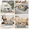 Cama Sofá Relajante Mascotas PetsCool L Gris Lavable y Ortopédica