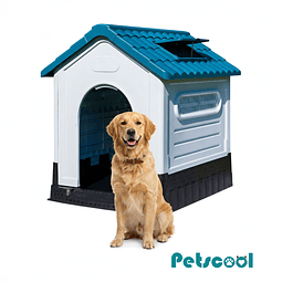 Casa para Perros Razas Pequeñas a Medianas Petscool Plástico Resistente con Ventilación
