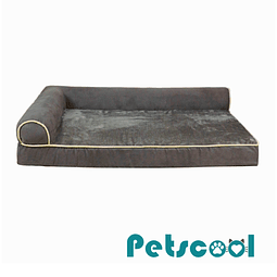 Cama Sofá Ortopédico PetsCool para Perros, viscoelástica, lavable, Gris Talla XL