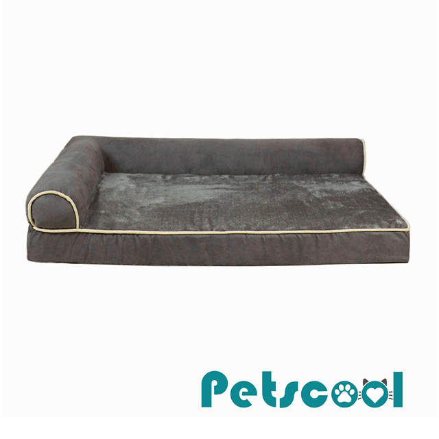 Cama Sofá Ortopédico PetsCool para Perros, viscoelástica, lavable, Gris Talla XL