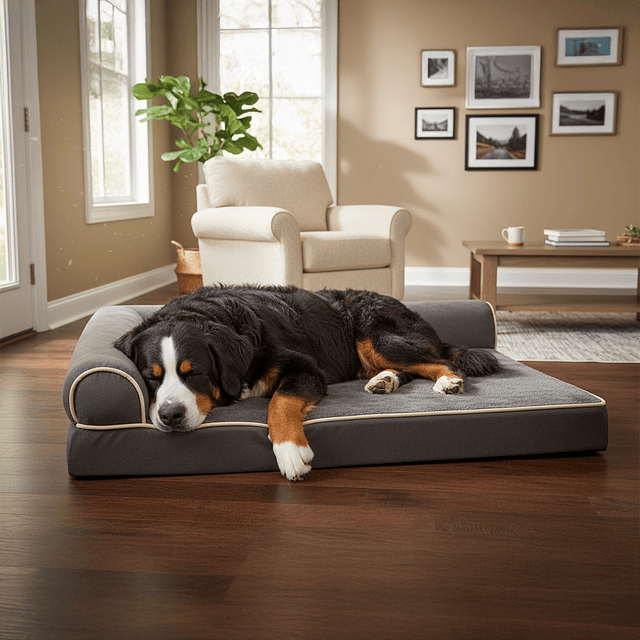 Cama Sofá Ortopédico PetsCool para Perros, viscoelástica, lavable, Gris Talla XL