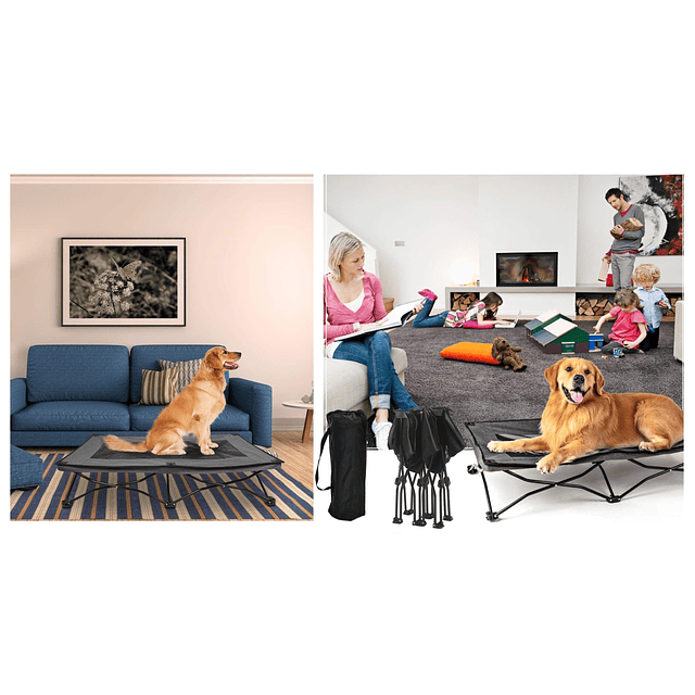 Cama Elevada Plegable para Perro Talla L PetsCool Soporta 90 kg
