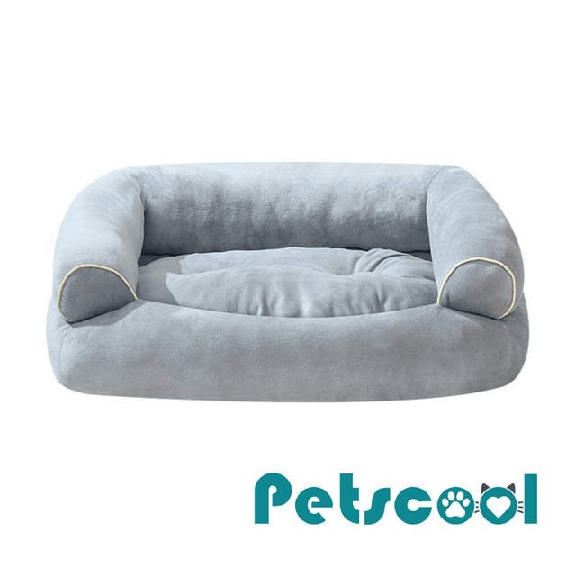 Cama Sofá para Perros medianos PetsCool M 70x55 cm Gris Lavable y Ortopédica