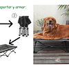Cama Elevada Plegable para Perro Talla L PetsCool Soporta 90 kg