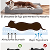 Cama Sofá Ortopédico PetsCool para Perros, viscoelástica, lavable, Gris Talla L