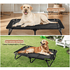 Cama Elevada para Perro PetsCool Talla M Plegable 30 KG Negra
