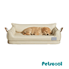 Cama Sofá de Perro PetsCool 4 Estaciones Impermeable Eco cuero Beige Talla S hasta 15 kg