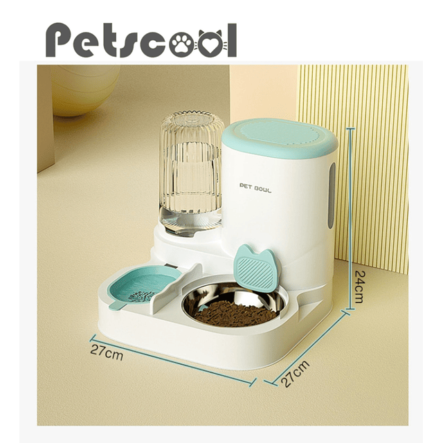 Alimentador Automático de Mascotas 2 en 1 Petscool, Dispensador de Agua Comida
