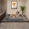 Cama Sofá Ortopédico PetsCool para Perros, viscoelástica, lavable, Gris Talla XL