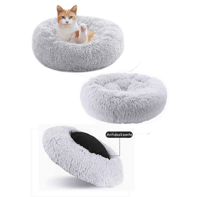 Cama Nido Relajante para Mascotas S PetsCool Gris 50 cm Antiansiedad