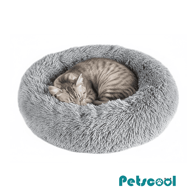 Cama Nido Relajante para Mascotas S PetsCool Gris 50 cm Antiansiedad
