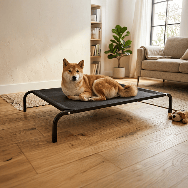 Cama Elevada Perros PetsCool Talla M 92X60 cm Soporta 30kg