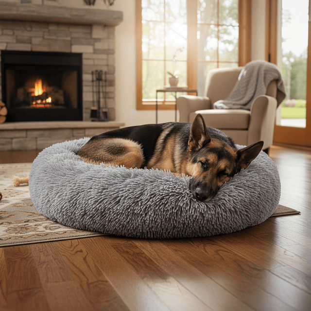 Cama Nido Relajante para Mascotas XL PetsCool Gris 80 cm Antiansiedad