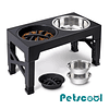 Comedero Elevado Ajustable PetsCool 5 Alturas Plato Anti-voracidad