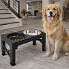 Comedero Elevado Ajustable PetsCool 5 Alturas Plato Anti-voracidad