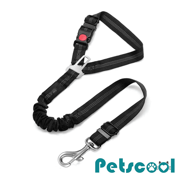 Cinturón de Seguridad Perro Multi Tamaño Petscool Elástico Reflectante 4 en 1