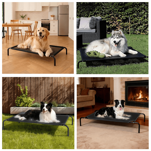 Cama Elevada Perros Grandes PetsCool Talla L Soporta 40kg