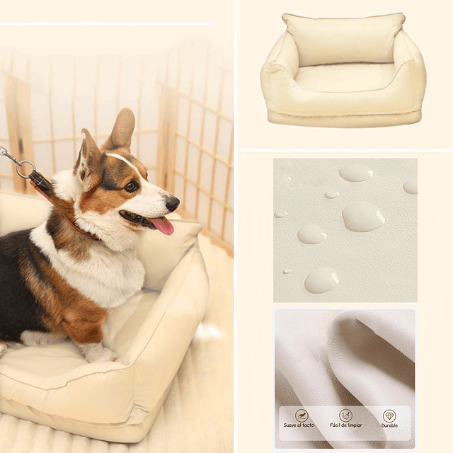 Sofa Impermeable para Mascotas Beige