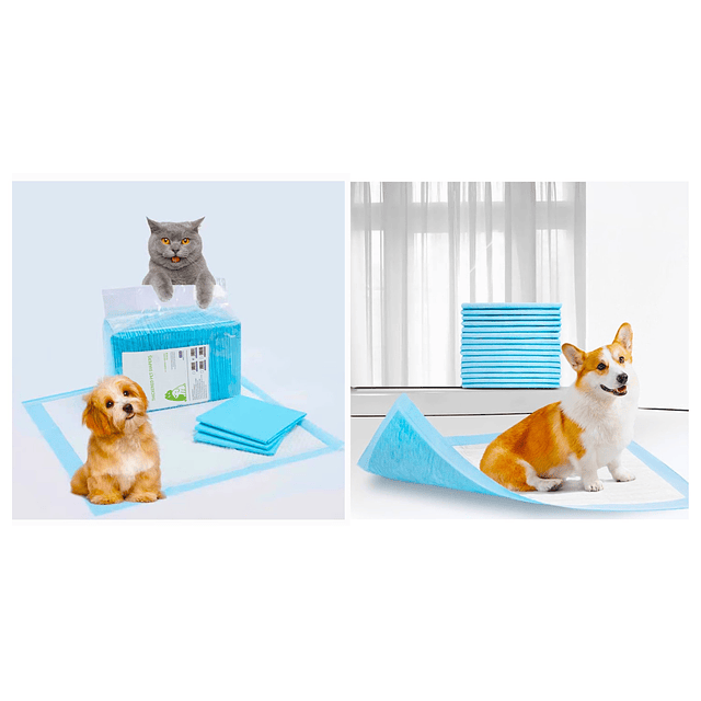 Sabanillas para Perros 60x60 cm PetsCool 50 Unidades 6 Capas Ultra Absorbentes