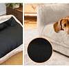 Cama Sofá Antiestrés Perro Gato M Beige Lavable PetsCool