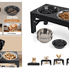 Comedero Elevado Ajustable PetsCool 5 Alturas Plato Anti-voracidad
