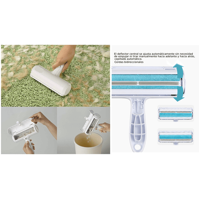 Rodillo Removedor de Pelos Mascotas PetsCool Reutilizable Sin Repuestos