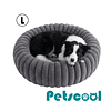 Cama Nido Donut Mascotas L PetsCool Gris 70 cm Antiansiedad Multimascota