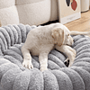 Cama Nido Donut Mascotas S PetsCool Gris 50 cm Antiansiedad Perro Gato