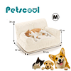 Cama Sofá Antiestrés Perro Gato M Beige Lavable PetsCool