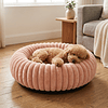 Cama Nido Donut Mascotas S PetsCool Rosa 50 cm Antiansiedad Perro Gato