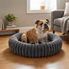 Cama Nido Donut Mascotas L PetsCool Gris 70 cm Antiansiedad Multimascota