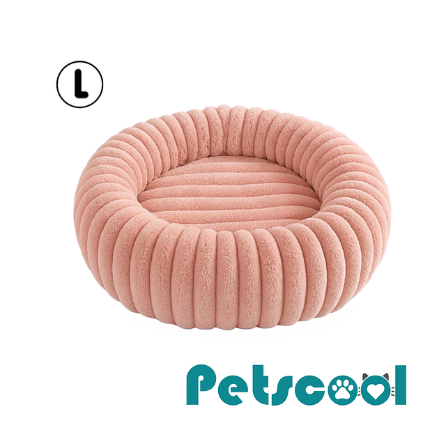 Cama Nido Donut Mascotas L PetsCool Rosa 70 cm Antiansiedad Multimascota