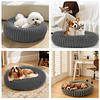 Cama Nido Donut Mascotas M PetsCool Gris 60 cm Antiansiedad Perro Gato