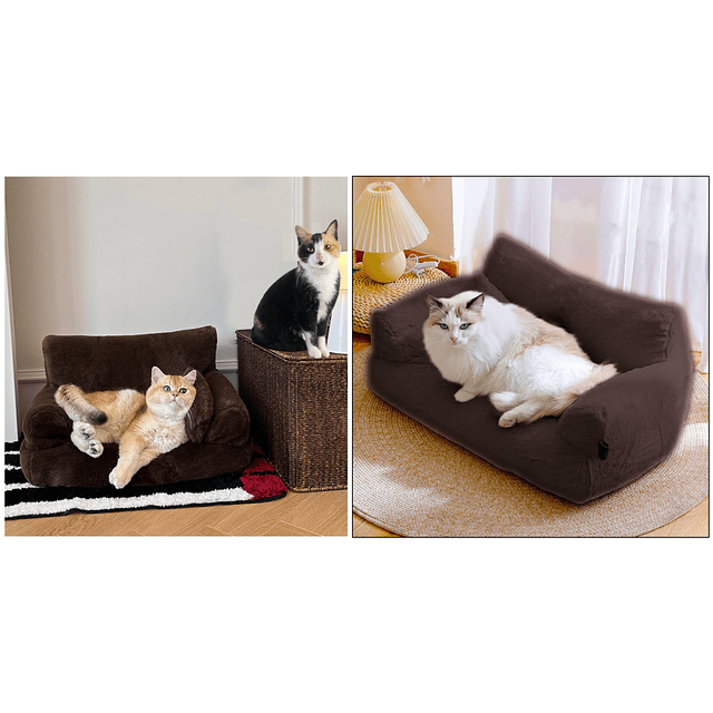 Cama Sofá Antiestrés Perro Gato M Cafe Lavable PetsCool