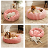 Cama Nido Donut Mascotas S PetsCool Rosa 50 cm Antiansiedad Perro Gato