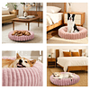 Cama Nido Donut Mascotas M PetsCool Rosa 60 cm Antiansiedad Perro Gato