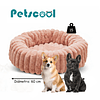 Cama Nido Donut Mascotas M PetsCool Rosa 60 cm Antiansiedad Perro Gato